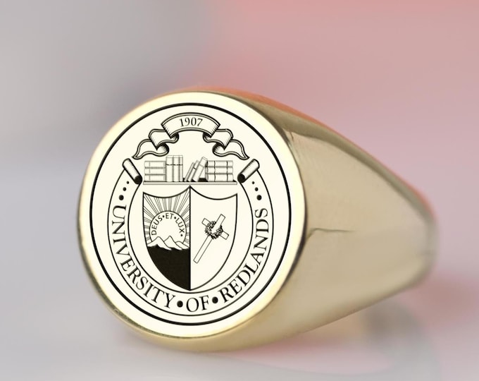Personalized Graduation Signet Ring: Sterling Silver Class Ring