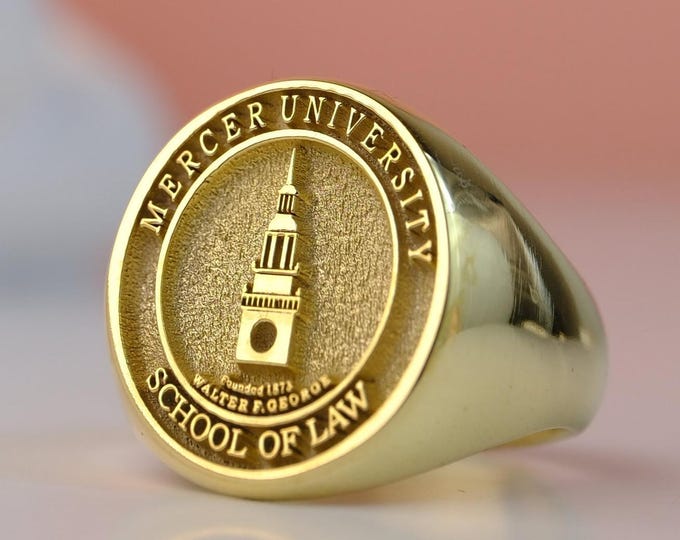 Custom Law School Graduation Ring • Personalized Attorney Signet
