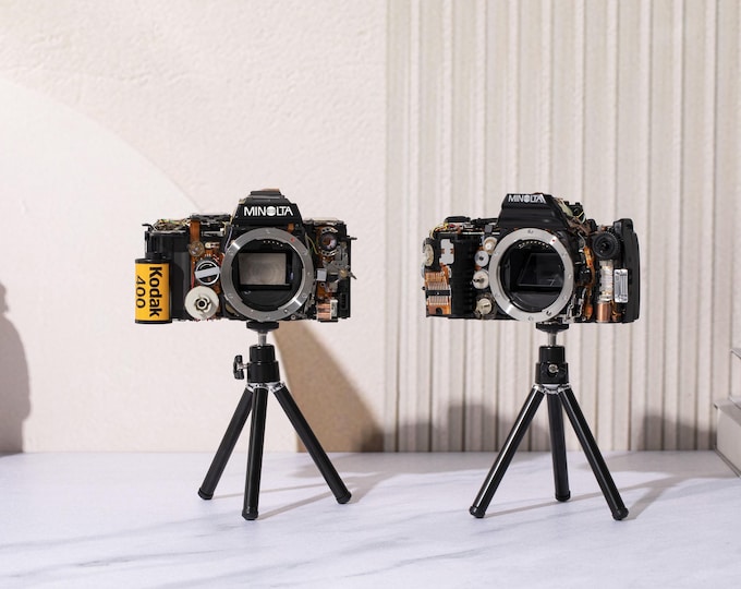 Handcrafted Steampunk Camera Decor: Vintage Metal Ornament