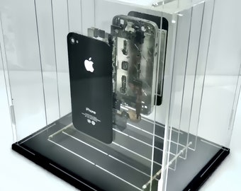 Disassembled iPhone Wall Art | iPhone Teardown Display | Multi-Layer Deconstructed iPhone Frame | Unique Tech Gifts | Geeky Tech Art