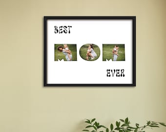 Custom MOM Photo Collage, DIY Canva Template, Mom Photo Frame, Custom Mom Frame, Mom Photo Print, Best Mom Ever Photo Collage, Gift for Mom