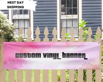 Custom Vinyl Banner, Custom Event Banner, Custom Logo and Text Banner, Full Color Personalized Banner, Business Banner, Personalized Banner