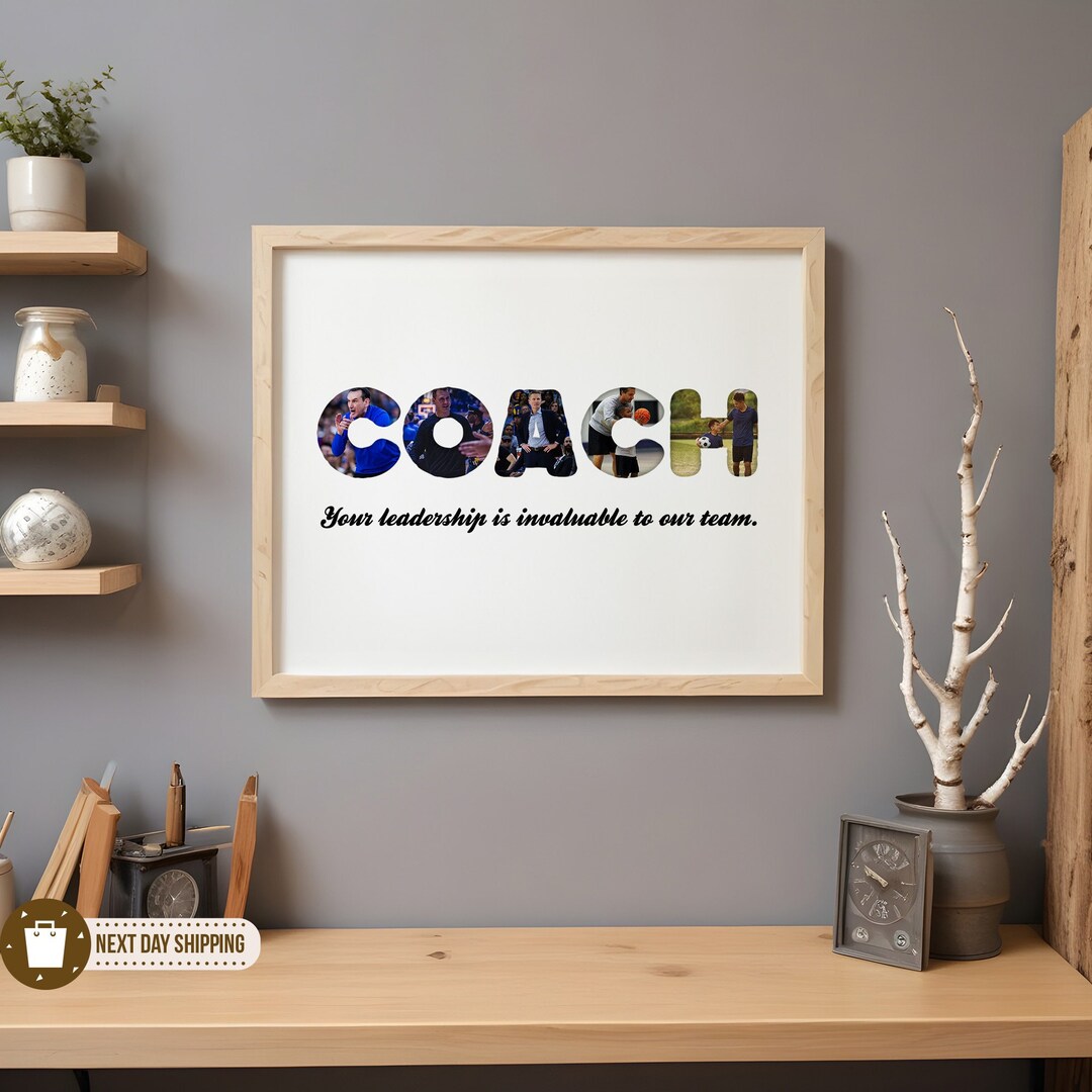 Coach Photo Collage, Photo Collage, Coach Photo Frame, Coach Photo Gift