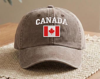 Gorras de béisbol con la bandera de Canadá bordada, gorra personalizada con la bandera canadiense bordada, gorra del Mundial 2026, hoja de arce, gorras de béisbol con el orgullo nacional.