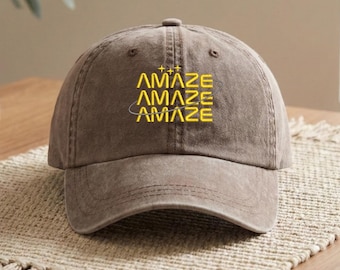 Embroidered Amaze Amaze Amaze Hat, Embroidery Sci-Fi Baseball Cap, Funny Space Hat, Book Lovers Gift, Project Hail Mary Hat, Rocky Inspired
