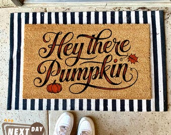 Hey There Pumpkin Doormat, Fall Home Decor, Tis The Season, Autumn Gift
