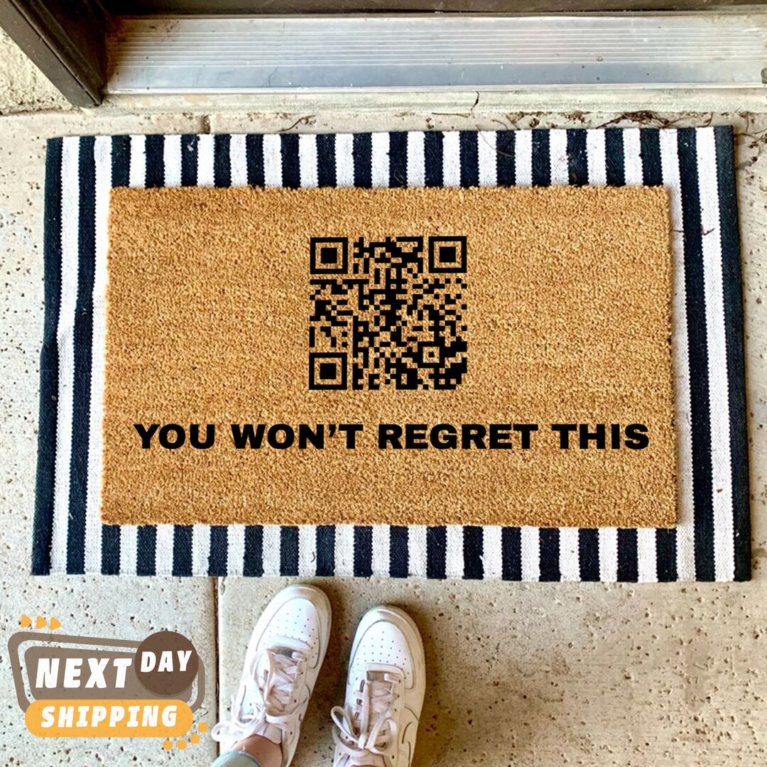 Personalized QR Door Mat, QR Doormat, Welcome Doormat, Outdoor Doormat ...