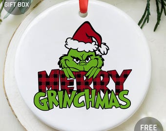 Merry Grinchmas Ornament, Christmas Tree Decor, Christmas Ornament, Christmas Tree Ornament, Christmas Tree Ornament, Holiday Ornament