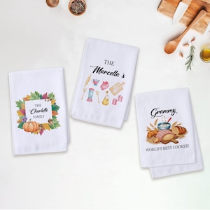 Custom Kitchen Dish Towel, Tea Towel, Custom Towel Kitchen Décor, Farmhouse Decor, Hand Towel, Grandma Gift, Personalized Gift, Dish Towel