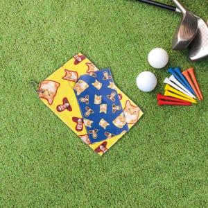 Golf Towel, Dad Gift, Husband Golf Towel, Golf Towel With Cat, Custom Golf Towel, Sports Lover Gift, Cat Gift, Gift For Mom, Golf Gift