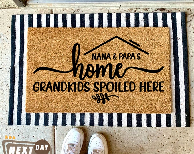 Grandparents Door Mat, Personalized Grandparents Gift, Unique Gift, Custom Doormat, Grandparents Doormat, New Home Gift, Front Door Mat