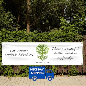 Family Reunion Banner, Custom Vinyl Banner, Family Reunion Decor, Custom Family Reunion Banner, Family Reunion Gift, Anniversary Decoration