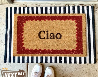 Ciao Doormat, Italian Home Decor, Housewarming Gift