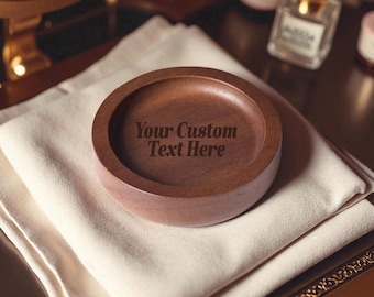 Custom Wood Ring Dish, Custom Text Ring Dish, Jewelry Tray, Ring Dish Engagement, Engraved Ring Dish, Wood Tray, Custom Jewelry Dish