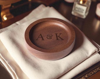 Personalized Wood Ring Dish, Engagement Ring Dish, Jewelry Tray, Engraved Ring Dish, Ring Dish Engagement, Engraved Ring Dish, Wood Tray