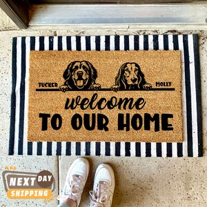 Personalized Dog Doormat, Dog Welcome Mat, Unique Dog Gift, Home Decor, Custom Doormat, Custom Dog Doormat, Housewarming Gift, Outdoor Mat