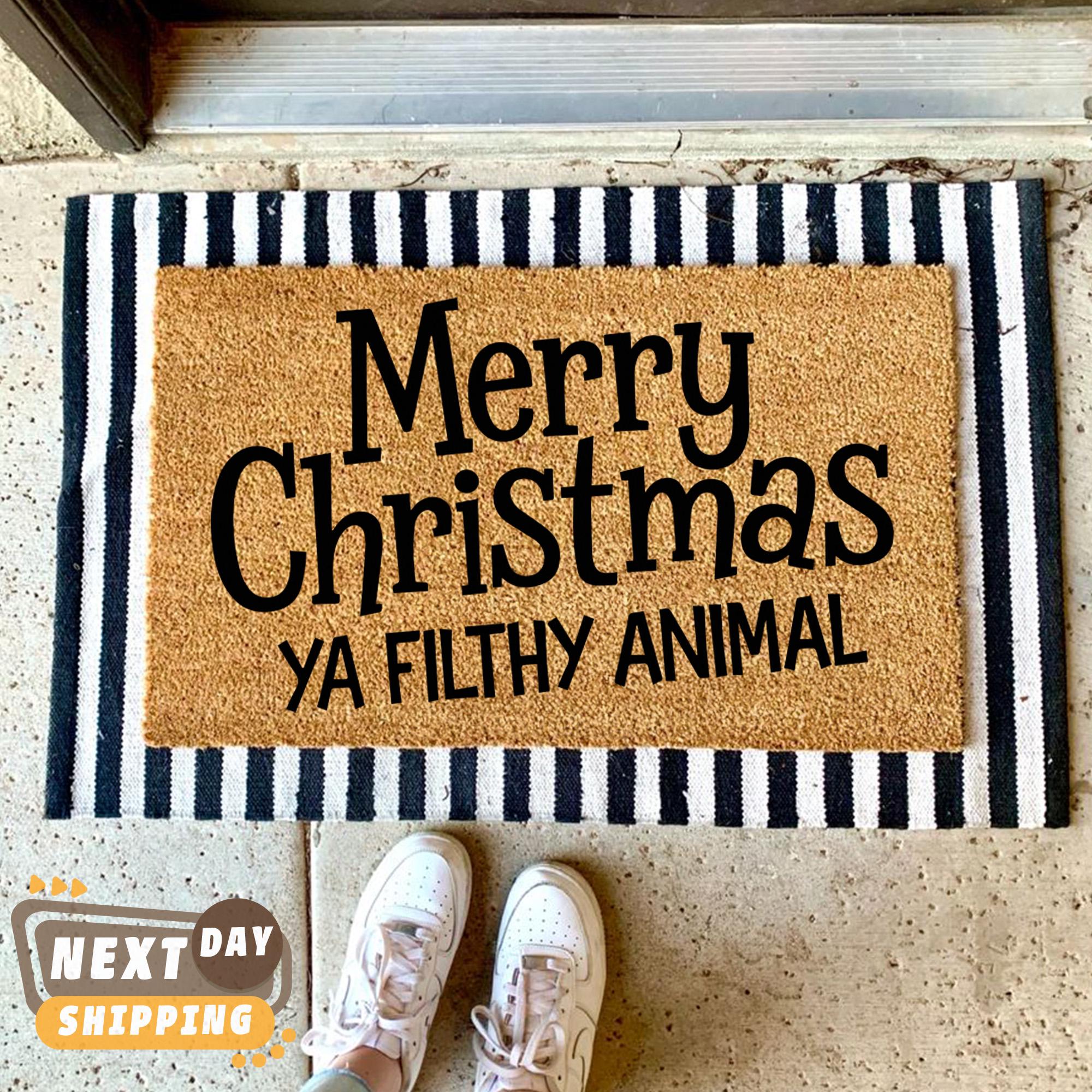 Merry Christmas Ya Filthy Animal Doormat, Christmas