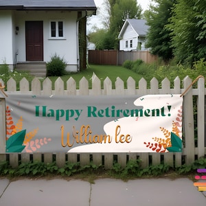 Happy Retirement Banner, Retirement Banner, Happy Retirement, Retirement Sign, Happy Retirement, Retired Banner, Party Decor, Custom Banner