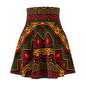 Vibrant Women&#39;s Skater Skirt, Colorful Skirt for Festivals, Casual Wear, Summer Parties, Boho Style