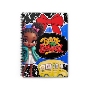 Back to School Spiral Notebook - Cute Character Design, Perfect for Students, Journaling, Gifts, School Supplies, Doodle Pad