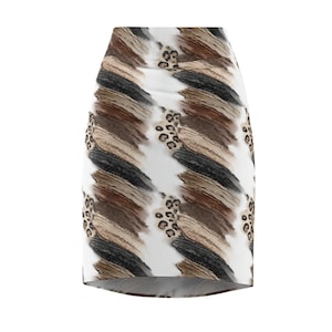 Schicker Damen Bleistiftrock, Tierdruck-Mode, Bürokleidung, Date Night Outfit, trendiger Rock