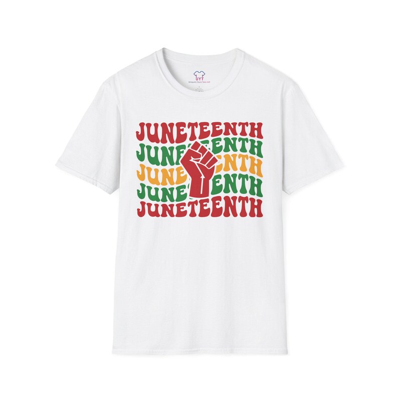 Juneteenth Celebration T-Shirt, Unisex Softstyle Tee, Afrocentric Gift, Summer Fashion, Equality Advocacy Shirt image 1