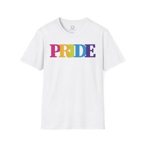 Colorful Pride T-Shirt: LGBTQ+ Unisex Softstyle Tee afbeelding 1