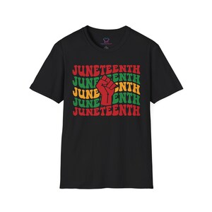 Juneteenth Celebration T-Shirt, Unisex Softstyle Tee, Afrocentric Gift, Summer Fashion, Equality Advocacy Shirt image 2