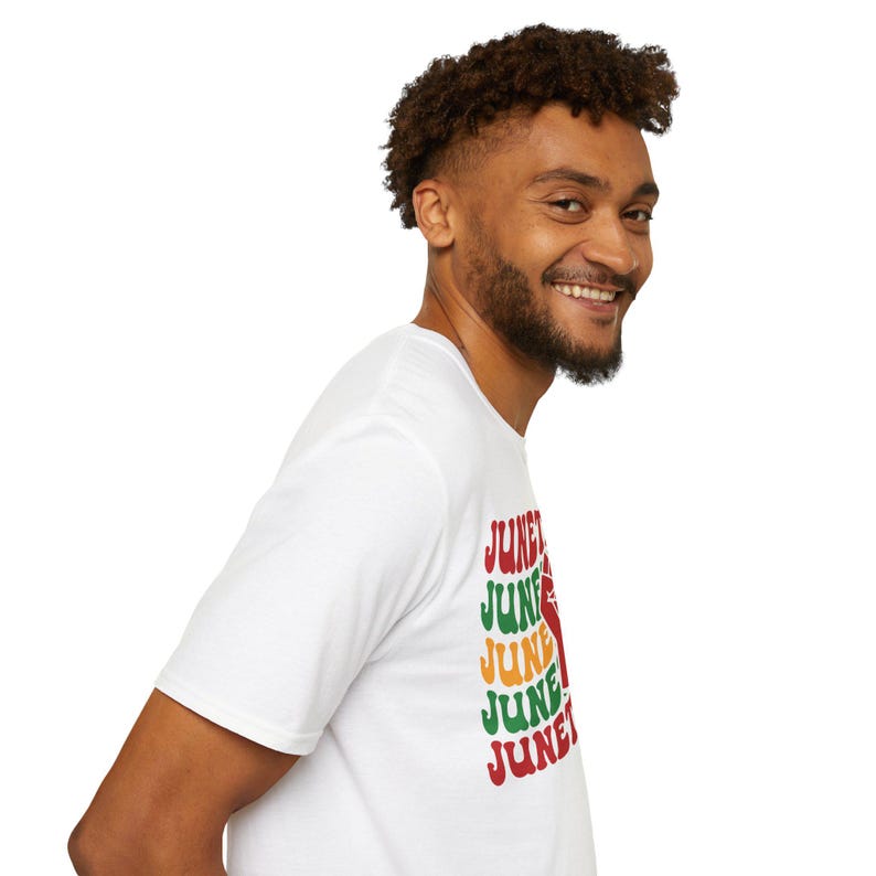 Juneteenth Celebration T-Shirt, Unisex Softstyle Tee, Afrocentric Gift, Summer Fashion, Equality Advocacy Shirt image 7