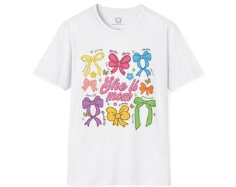Mom She Is Unisex Softstyle T-Shirt  Cute Gift for Mothers Day, Casual Wear, Mom Life, Family Gatherings