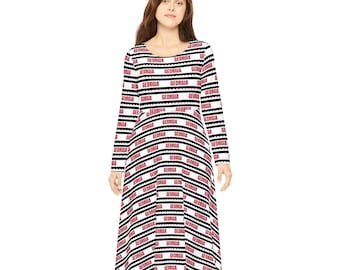 Georgia Bulldogs Damen Langarm Tanzkleid, bequemes Kleid für Partys, Tanzveranstaltungen, Reisen, Festivals, Geschenk für Sie