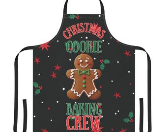 d'équipe de fabrication de biscuits de Noël | Tablier de cuisine des Fêtes en pain d'épice