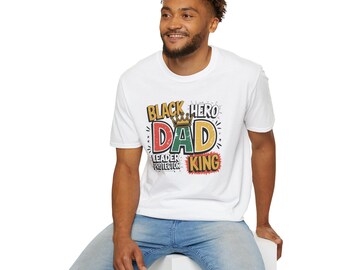 Hero Dad Unisex T-Shirt, Father's Day Gift, Black Dad Shirt, Family Reunion Wear, Proud Dad Apparel, Casual Comfort