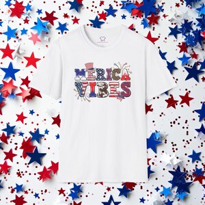 Patriotic Graphic Tee for Ameri-Celebrations, 4th of July Shirt, Summer BBQ Party Apparel, Independence Day Gift, Red White Blue Style