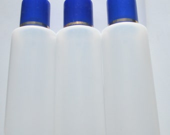 3 (THREE) New Destash supplies plastic pump dispenser with cobalt blue pump