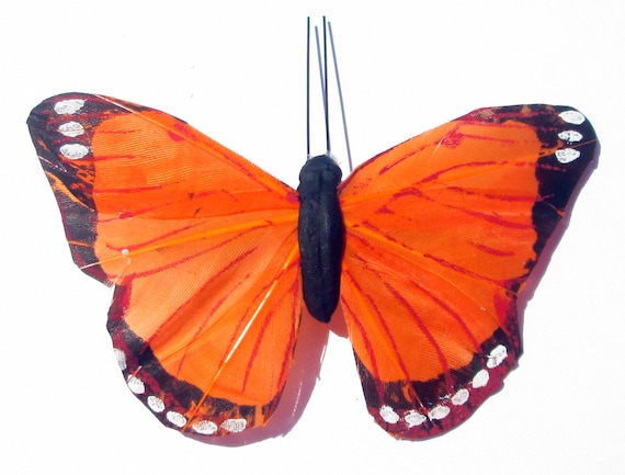 Butterfly Hair Clip SOLD INDIVIDUALLY Orange butterfly Gift For Her Butterfly Accessory handmade hair clip by Ziporgiabella