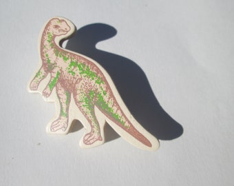 2 (TWO) PINS Wooden Dinosaur pin Animal Jewelry Handmade Pin Gift for Her by Ziporgiabella