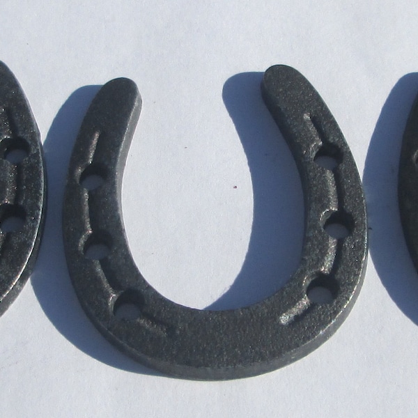 3 (three) MINI cast iron horse shoes new supplies destash set of 3 (three)