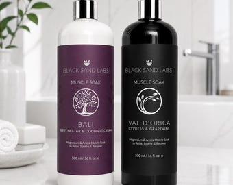 Muscle Soak with Arnica & Magnesium | Post-Workout Recovery Bath Soak | Jojoba Oil, Coconut Oil and Vitamin E | Men and Women