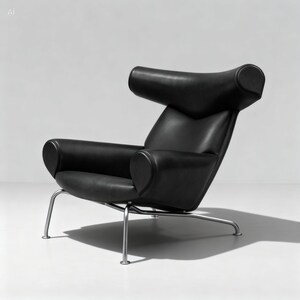 Hans Wegner Ox Chair EJ100 Erik Jorgensen Leather Denmark