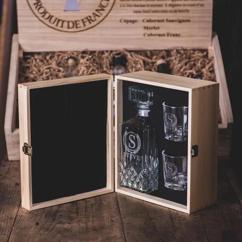 GroomBrideGifts Geschenkbox Für Trauzeugen & Trauzeuginnen - Schwarz, 6+2 Stück, 24,9x16,5x7,6 Cm