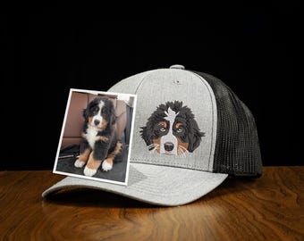 Custom Dad Trucker Hat Fathers Day Gifts, Embroidered Pet Hat, Dog Lover Embroidery Cap, Gift For New Dad, Christmas Gift For Him