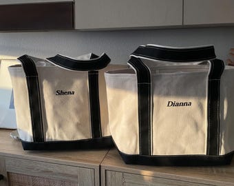 Custom Embroidered Tote Bag, Personalized Text Tote, Embroidery Canvas Bag, Bachelorette Gifts For Her, Mother's Day Gift For Mom