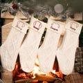 Embroidered Christmas Stockings for Dog Lovers, Personalized Dog Ears Cat Ears Stockings, Holiday Decorations, Christmas Gift for Mom