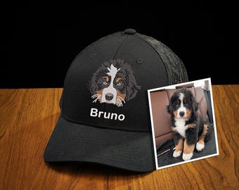 Custom Embroidered Hat, Trucker Hat Fathers Day Gifts For Dad, Embroidered Pet Hat, Dog Lover Embroidery Cap, Gift For New Dad