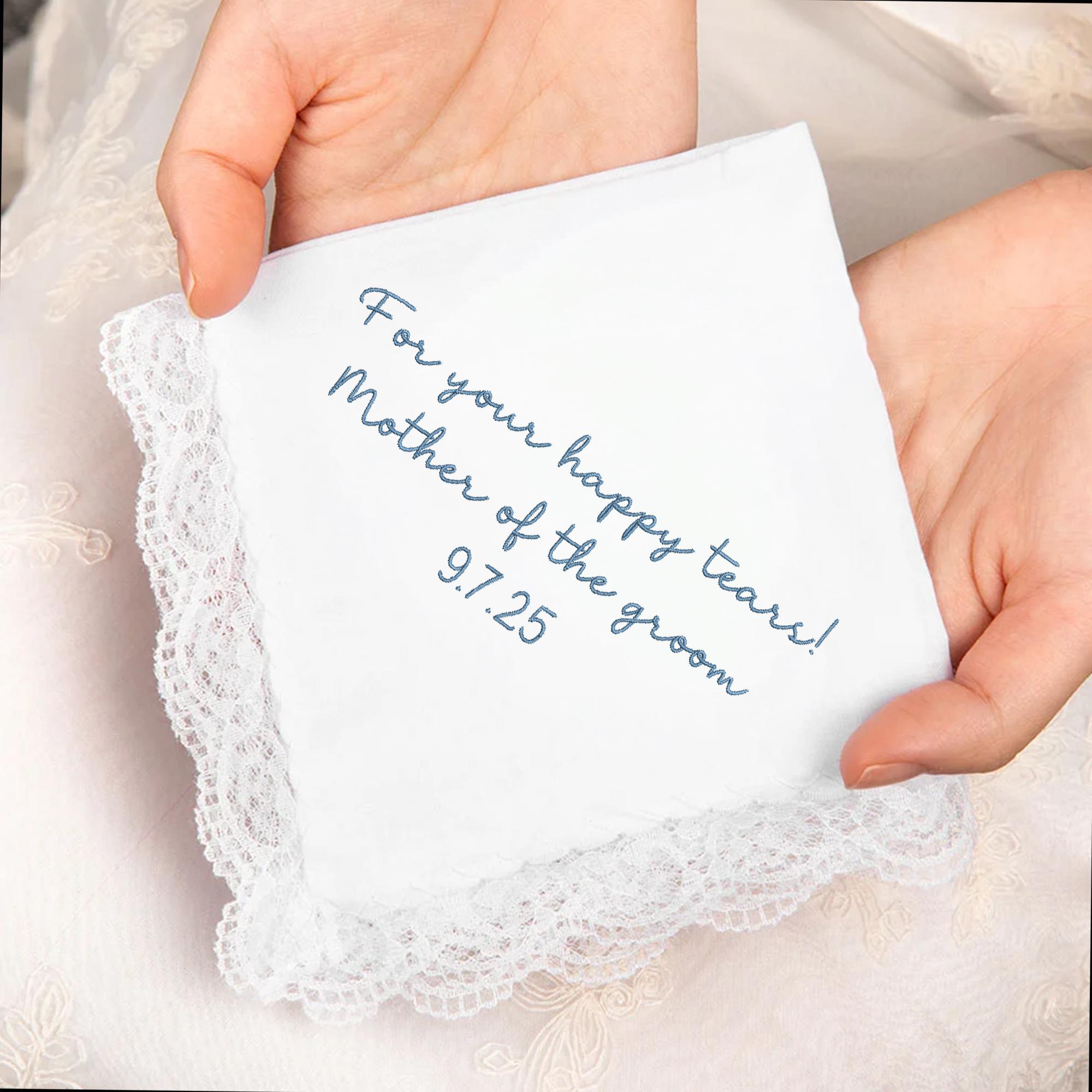 Sentimental Happy Tears Bundle Handkerchief Embroidered Only Cried a Little Pin Gift Special Occasion
