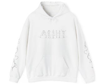 BTS ARMY Floral Hoodie | K-Pop Fan Sweatshirt