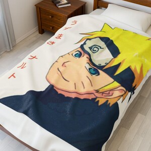 Naruto Character Portrait Velveteen Plush Blanket | Anime Ninja Artwork