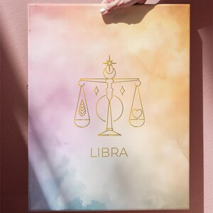 Libra Zodiac Art Celestial Wall Decor Minimalist Libra Digital Print Horoscope Art Modern Astrology Printable Zodiac Poster Libra Symbol Art