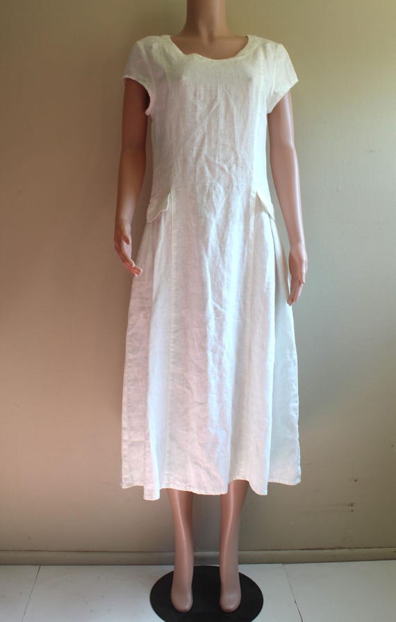 lagenlook linen dresses Linen Casual Dress